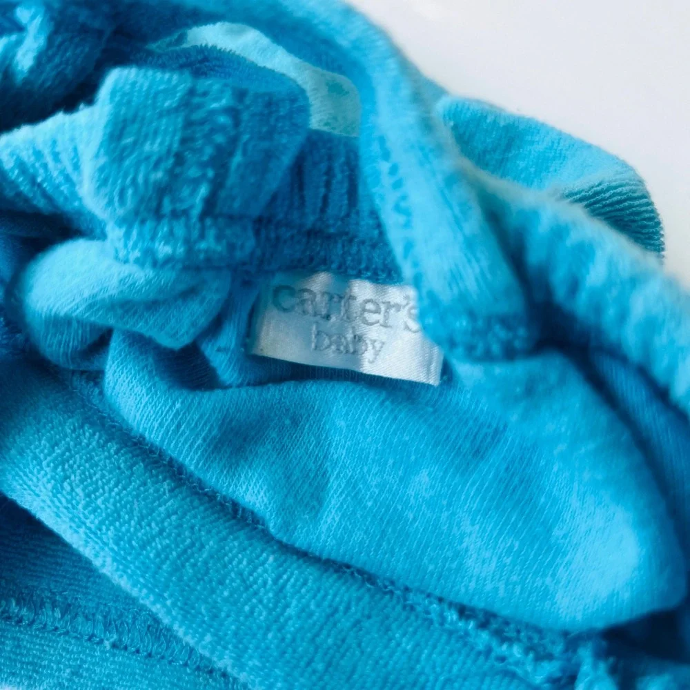 Vintage Carter's Baby Terry Cloth Goldfish Romper 0-3M Adjustable Straps